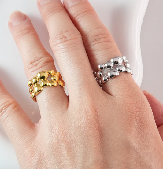 【受注生産】Baies Ring・Ear Cuff・OV型 SV925(K18GDメッキ)