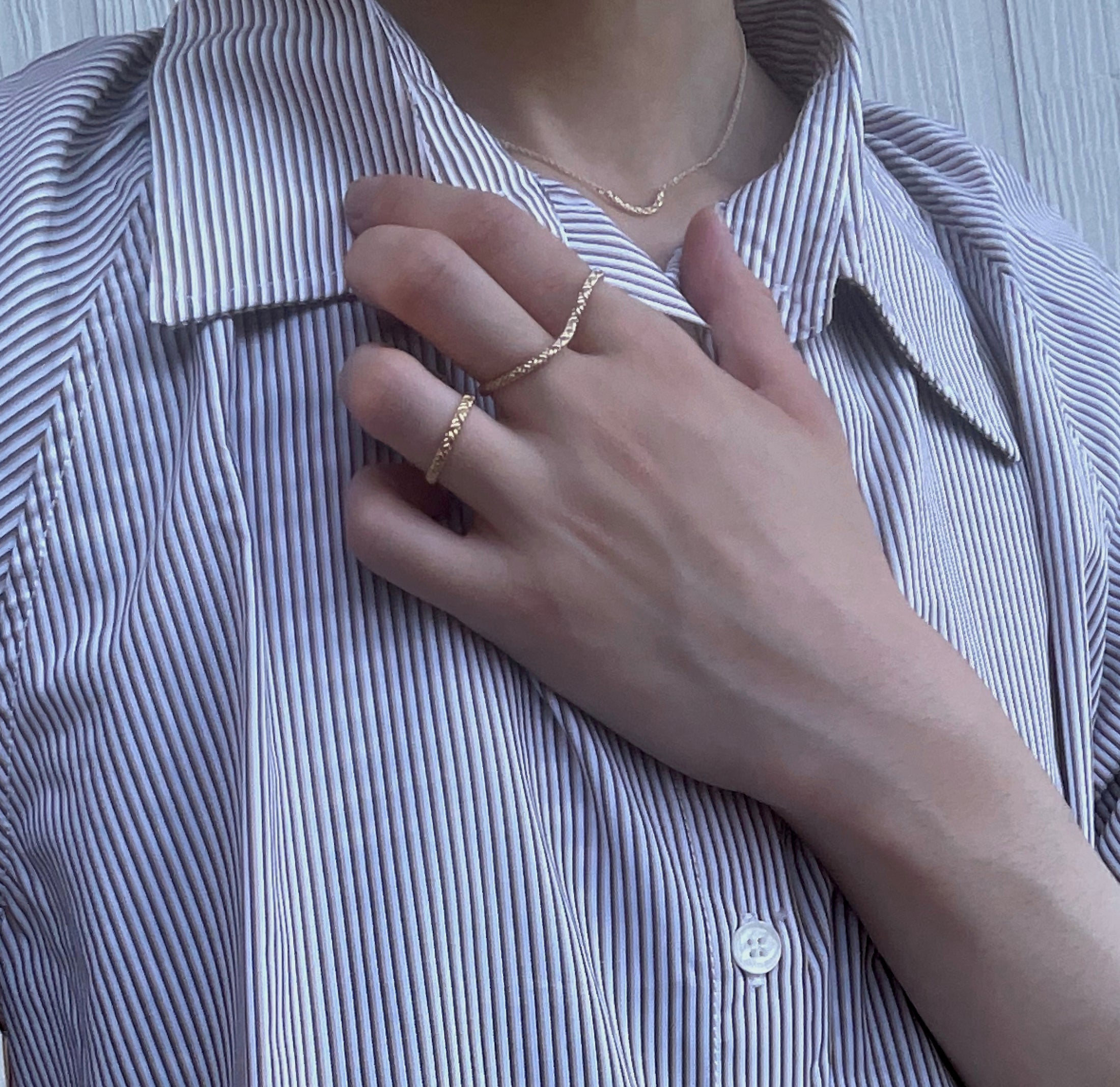【受注生産】BijouFan 『Curve　/　カーブ』Wide Ring・K10