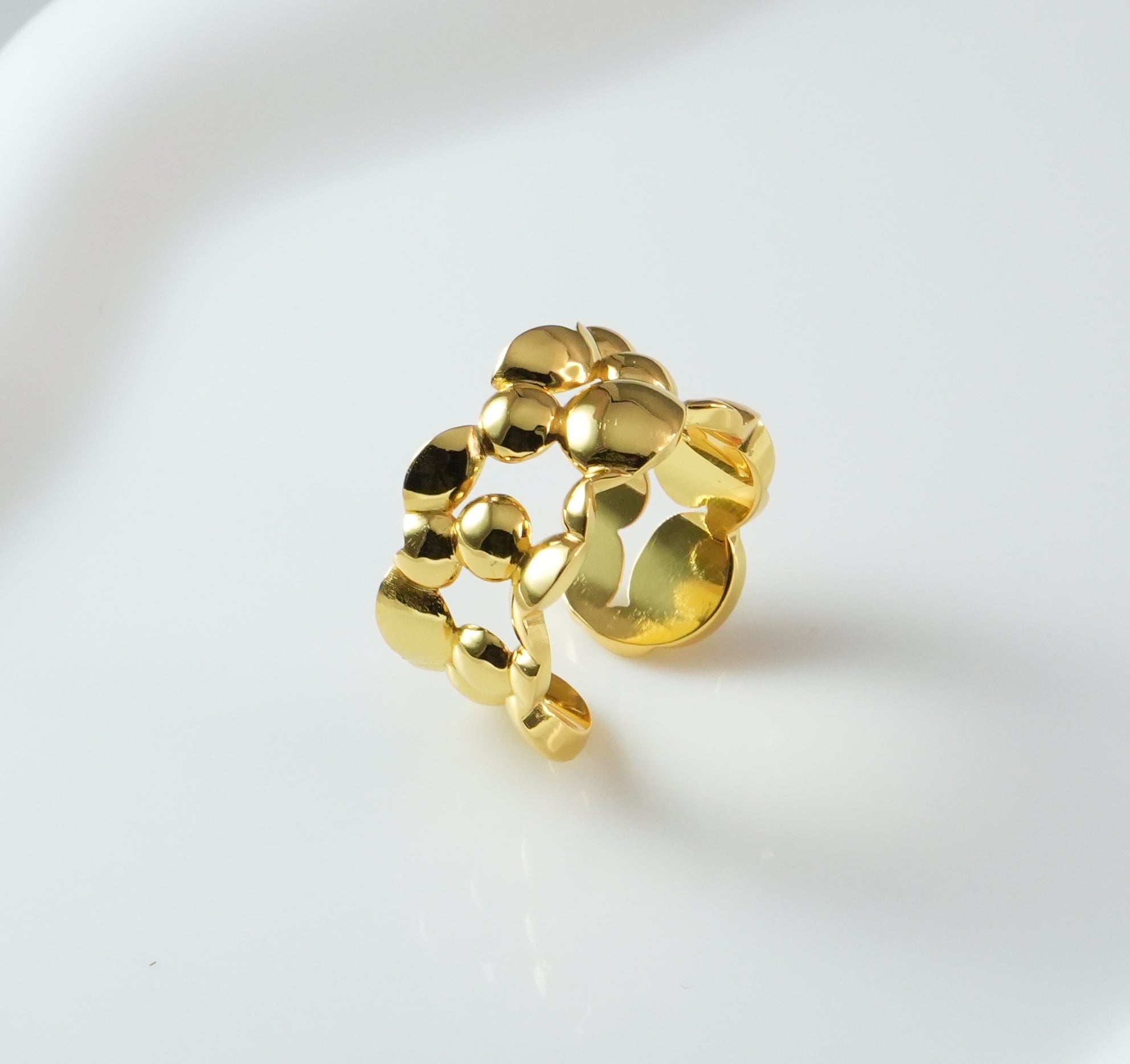 【受注生産】Baies Ring・Ear Cuff・S型　SV925(K18GDメッキ)