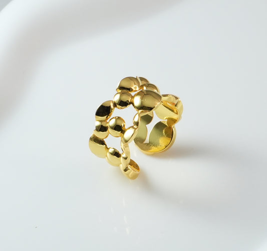 【受注生産】Baies Ring・Ear Cuff・S型　SV925(K18GDメッキ)