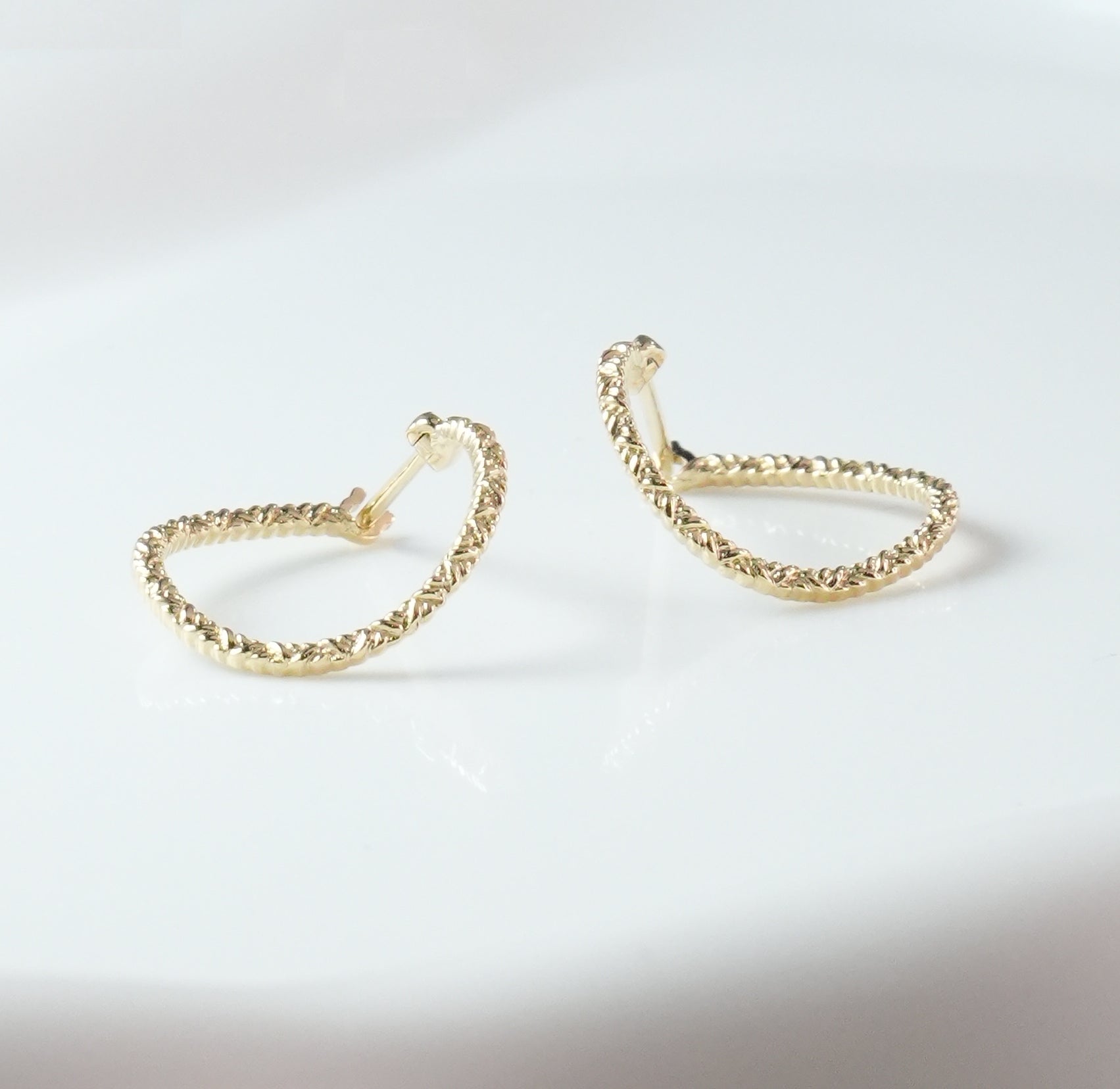 【受注生産】BijouFan Curves Earrings・K10
