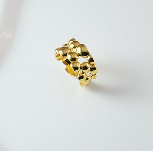 【受注生産】Baies Ring・Ear Cuff・OV型　SV925(K18GDメッキ)