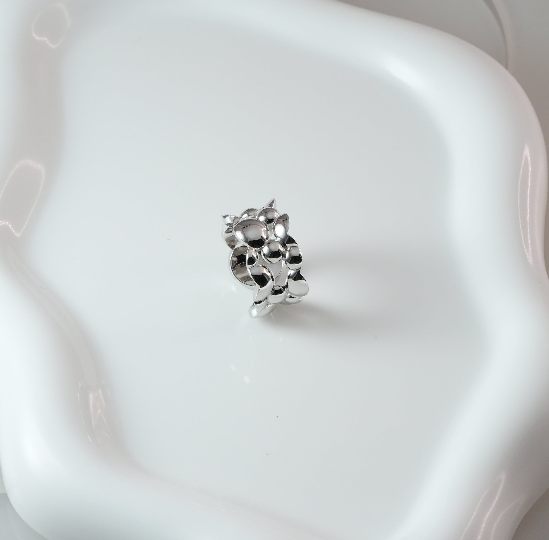 【受注生産】Baies Ring・Ear Cuff・S型　SV925(RHメッキ)