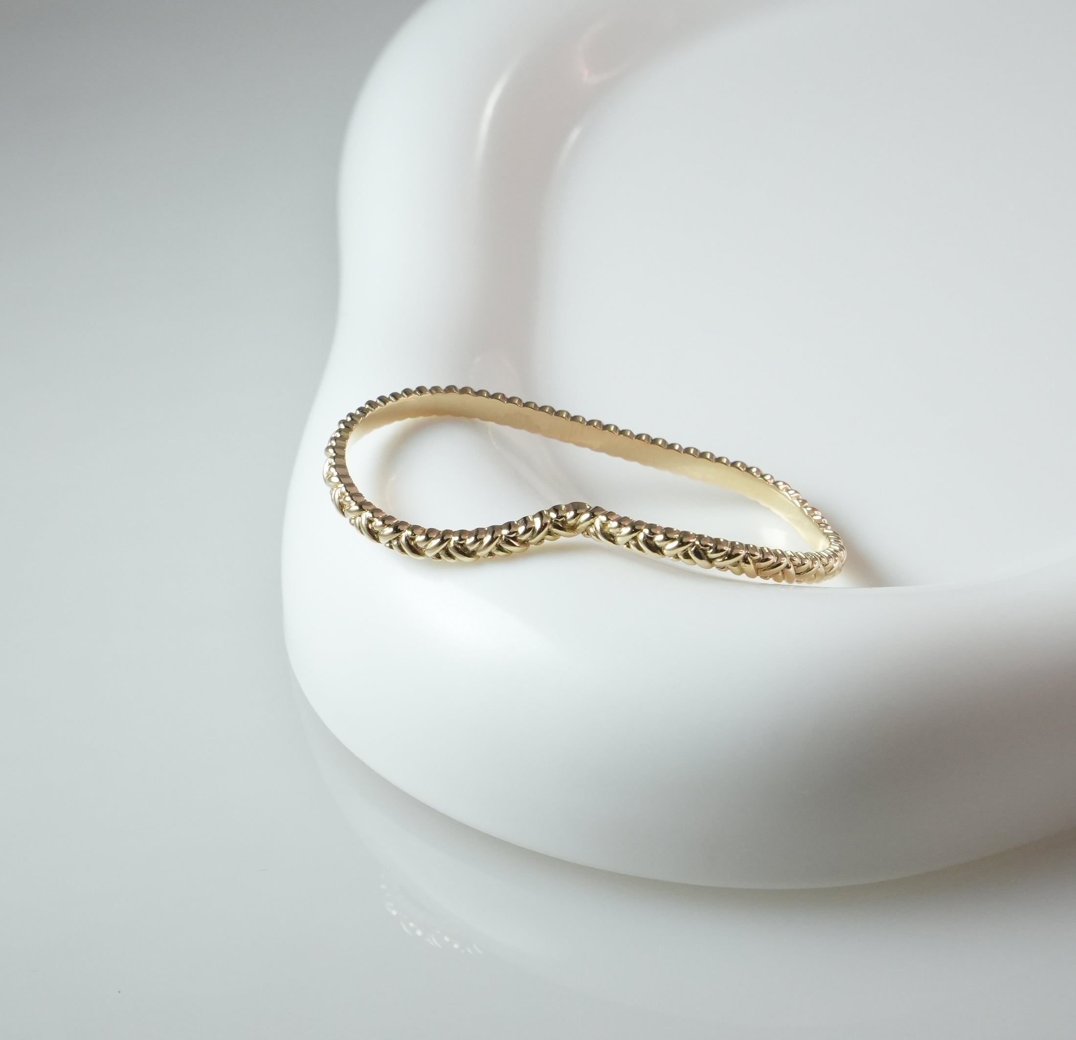 【受注生産】BijouFan 『Curve　/　カーブ』Wide Ring・K10